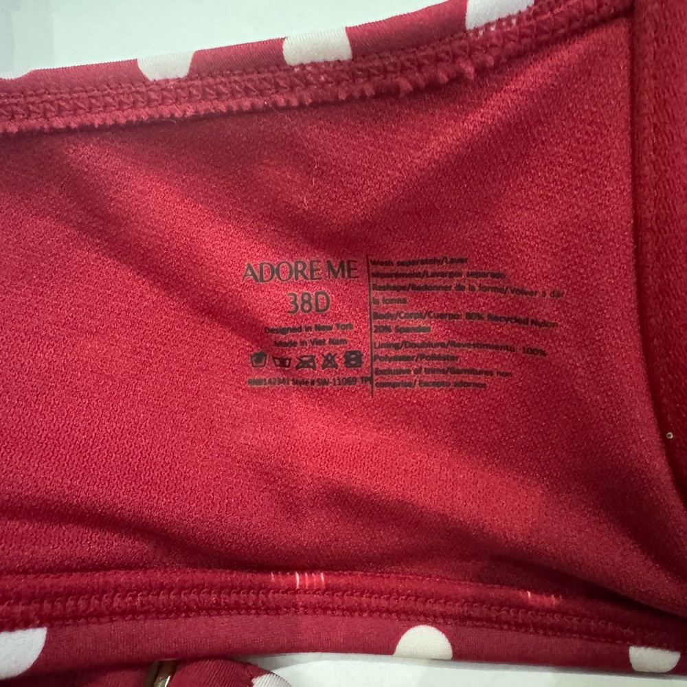 Adore Me NWT Vivien Contour retro polka dot bikini top 38D - Picture 8 of 10